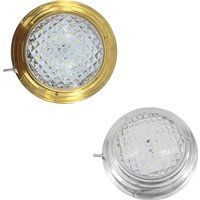 5' LED Boat-Shaped Ceiling Light, Stainless Steel Housing Toggle Switch, Silver/Gold, Round Lamp Lights for RV Yachts