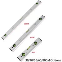 Magnetic Spirit Level, 30/40/50/60/80cm, Aluminum Alloy Shockproof High-Precision Level, High Visibility Durable Measuring Tool