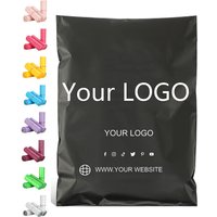 50 100 pcs Custom Logo Biodegradable Sustainable Eco Compostable Plastic Poly Mailer Mailing Shipping Bags Clothing Packaging