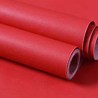 Self-adhesive Wallpaper, Red Contact Paper, Peeled and Pasted, Waterproof and Removable Living Room Kitchen Bedroom Decoration