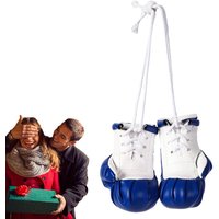 Mini Boxing Gloves Keychain PU Leather Mini Boxing Gloves Car Mirror Hanger Decorative Multifunctional Car Interior Decor