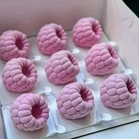6 cavity Raspberry Mousse Silicone Mold French Style Raspberry Shape For Fruit Chocolate Desserts Cake Decorating Tool Bakeware