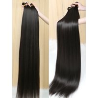 Extensions de cheveux humains vierges bruts brésiliens 12A, lisses comme des baguettes, 30 pouces, noir naturel, 4 lots en promotion, non traités, pour crochet
