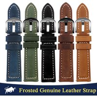 20mm Frosted Genuine Leather Strap Suitable for Omega MoonSwatch Quick Release Fashion Waterproof Sports Watch Accessories