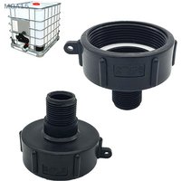 1Pc IBC Water Tank Reducing Adapter Durable S60 Fine Thread to 2''NPS 3/4'' Garden Hose Connector