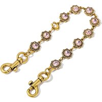 HOLIN Gold Crystal Chain for Handbag Shoulder Bag Purse Chain Strap Replacement with Metal Buckles 38cm