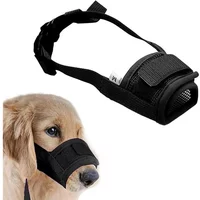 Pet Dog Adjustable Bark Bite Mesh Mouth Muzzle Grooming Anti Stop Chewing for Small Dogs Nylon Belt Dog Accessories Pet Products