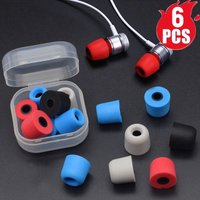 1-6Pair Soft Memory Foam Earbuds Earmuffs S/M/L Memory Foam Earbuds Noise Reduction Replacement EarTip For 4.5mm In-Ear Earphone