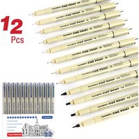 Pigment Liner Micron Pen Marker set Hook Line Needle Pen Art Manga Outlining Pen for Sketch Soft Brush Stationery Art Supplies