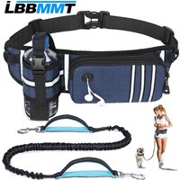 Bungee Waist Leash for Dog, Walking Running Belt for Medium & Large Dogs, Fanny Pack for Walker Training Hiking Jogging