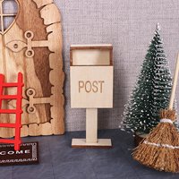 1/12 Simulated Mini Mailbox Model Dollhouse Christmas Scene Decoration Dolls House Micro Fairy Garden Ornaments