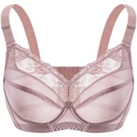 Women's Full Figure Beauty Lace Non Padded Underwire Minimizer Bra Plus Size 34 36 38 40 42 44 46 48 B C D E F G H