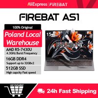 Firebat Laptop AS1 AMD Ryzen5 7430U 16GB DDR4 3200Mhz 512GB SSD 15,6 Zoll IPS Windows 11 Notebook Typ-C Wifi6 Volltastatur