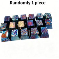 Titanium Alloy Keycap Zebra Pattern ESC R4 1U Mirror Dazzling Colors Metal Key Caps Mechanical Keyboard Artisan Game Accessory