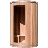 &s Outdoor Solid Wood Red Cedar Electric Sauna Stove 12kw Control Panel 2 People Capacity Eco Friendly 1 Year Warranty