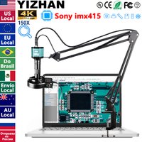 4K Digitalmikroskop 48MP Mikroskop für Elektronik USB-C Industriekameras HDMI 1-150X Zoom C-Mount Objektiv Telefon PCB Löten, Versand aus Polen