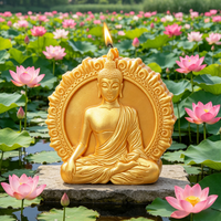 Buddha Sculpture Silicone Candle Mold Exquisite Buddha Statue Embossed Design For Resin Wax Plaster Zen Meditation Room Decor