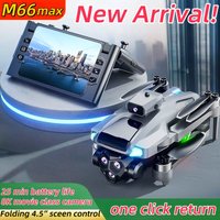 M66 New Folding Drone 4,5" Screen 25 Min Battery 8K Movie Camera Optical Flow Position Aircrafting Obstacle Avoidance Brushless