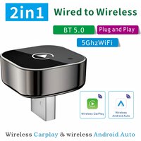 Universal Mini Wireless CarPlay Android Auto Adapter Plug & Play USB Dongle for VW Toyota Nissan Honda Ford Benz And More