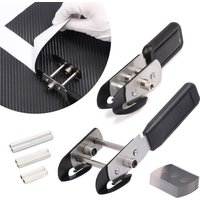 Couteau de découpe professionnel FOSHIO à double lame pour film vinyle automobile, découpeur de papier peint de sécurité, couteau de découpe de film teinté pour fenêtres avec lames métalliques