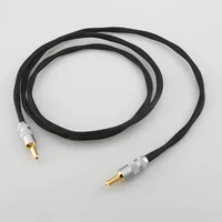 Hifi OCC Silver Plated DC Power Cable GX16-2 Pin To 5.5*2.5/2.1MM AC/DC Phono Amplifier Linear Power Supply Output Cable