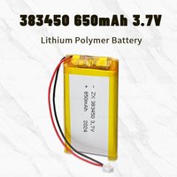 3.7V 650mAh Lithium Ion Polymer Battery 383450 Li Po Rechargeable Li-ion Batteries for Water Dispenser Massager DVD MP3