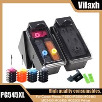 Vilaxh PG-545 CL-546 545xl 546xl refill Ink Cartridge Replacement For Canon PG545 CL546 Pixma IP2850 MG2450 MG2455 MG2550 MX495