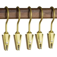 Househood Metal Hook Clips Hanging Curtain Hooks Bulldog Clips for Hanging Tablecloth Towel Clips