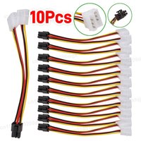 10pcs/lot 2 IDE Dual 4pin Molex IDE Male to 6 Pin Female PCI-E Y Molex IDE Power Cable Adapter Connector for video card Dropship