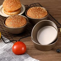 Carbon Steel Metal Cheese Pan Cake Mold Air Fryer Mini Round Bread Mould Holder Pudding Jelly DIY Bakery