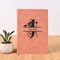Custom Leather Notebook Diary Birthday Month Flower Custom Name Custom Notebook Woman's Personalized Journal Mother's Gift