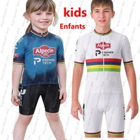 AliExpress NONE Kids Alpecin Premier-Tech 2026 Cycling Jersey Set Netherland Boys Girls Cycling Child Clothing Road Bike Shirts Suit Bicycle