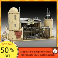 Custom 1441PCS MOC Space Battle Puzzle - the Eisley Landspeeder Workshop Model DIY Creative Assembly Toy for Technicians