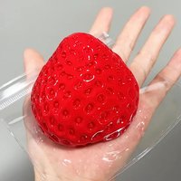 Cute Transparent Strawberry Squishy Stress Relief Durable Plastic Ideal for Easter Valentine Party & Holiday Gift