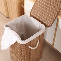 Coffee Brown Laundry Hamper - Warm Rustic Handmade Clothes Basket, Blends with Any Home Decor Style