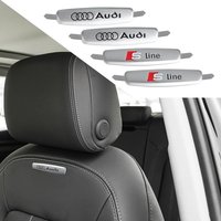 Car Chairs Emblem Sticker Auto Center Console Seat Badge Decal For Audi A4 B7 A6 C7 B9 B6 A5 B8 C6 4F A5 A3 A1 Sline 8P A7 A8 S3