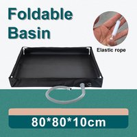 Portable Shower Pan with Drain Hose Foldable Shower Base Outdoor Tent Shower Tray for RV Outdoor Camping Beach Pet Bath