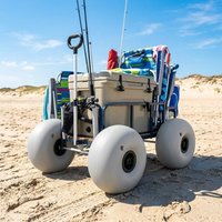 Beach Cart Sand Wheels 16 Inch Beach Balloon Tire PVC Sturdy Wheel for Kayak Trolley Camping Accessories