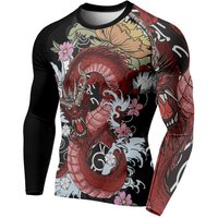 3D Printed Dragon Pattern 3D Printing Autumn Men's Crew Neck T-Shirt Casual Long Sleeve Oversized Pullover Fashion Tops