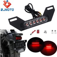 B6 LED Number Plate Flash Brake Rear Lamp For Harley Honda Suzuki BMW Ducati Unviersal Motorcycle License Plate Tail Stop Light