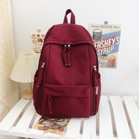 Solid Color Large Capacity Twist Rope Zipper Simple School Bag Backpack 2024 Hot Sale Bags for Girls and Boys Mochilas Escolares