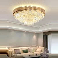 Modern LED Dimmable Lights Golden Crystal Lighting Designer Ceiling Lights For Foyer Living Room Bedroom Ceiling Lamp