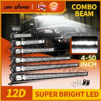 UNISHINE Slim 2-reihige LED-Lichtleiste 20-52 Zoll Spot-Flutlicht-Kombination für SUV 4X4 Offroad LED-Arbeitsleuchte 12V 24V Auto-Fahrlicht