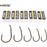 50Pcs Carp Fishing Barbed Hook High Carbon Steel Ring Eye Fishhook 8007 size 2468 Saltwater Freshwater High Quality Accessories