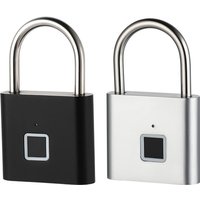 Keyless USB Charging Fingerprint Lock Smart Padlock Waterproof Door Lock 0.2sec Unlock Portable Anti-theft Padlock Zinc for Home