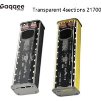 Mech Transparent Power Bank Shell, Welding Free, 4-Cell 21700 Battery Box, PD Mobile Power Supply Kit With Outdoor Light