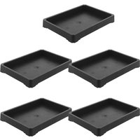 5Pcs Plant Saucer Tray Rectangular Resin Water Catcher Bonsai Pot Drainage Plate Indoor Outdoor Flower Pot Drip Tray 7.39x5.23in