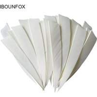 50pcs White Turkey Arrow Archery Feathers Shield Hunting Fletching Archery Accessories Crossbow Fletch Arrow Vanes