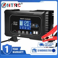 Chargeur de batterie HTRC 20A 12V 24V avec réparation automatique par impulsions pour batteries au plomb-acide, lithium, AGM, GEL, LiFePO4, chargeur pour voiture et moto