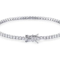 100% S925 Sterling Silver 2-6mm Real Moissanite Tennis Bracelet for Women Wedding Jewelry Christmas Exquisite Gift